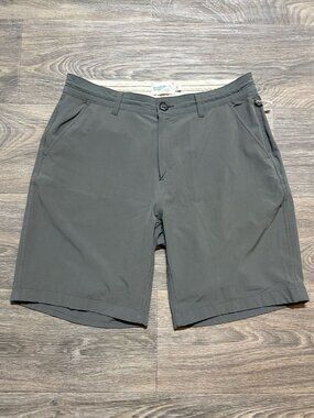 Wellen Hybrid Cruiser Short 9" Mens 33 Gray Quick Dry Stretch Outdoors Casual